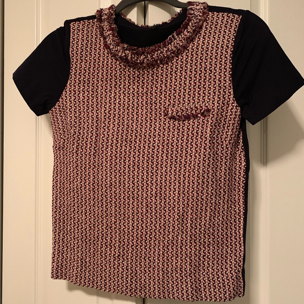 J. Crew Multi-color Tweed T-Shirt Top
